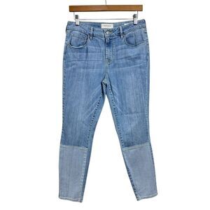 PacSun Mid-Rise Skinniest Ankle Jeans 28 Light Wash Patchwork Distressed 90s Y2K